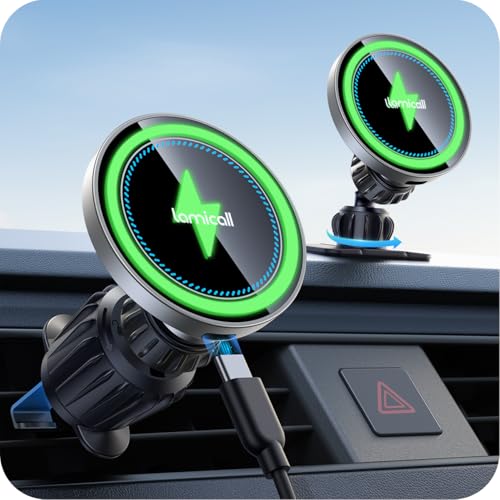 Lamicall 15W for MagSafe Car Mount Charger - [20X Strong