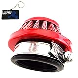 Ajuste: limpiador de filtro de aire rojo de 44 mm para carburador de motor chino de 2 tiempos de 47 cc y 49 cc