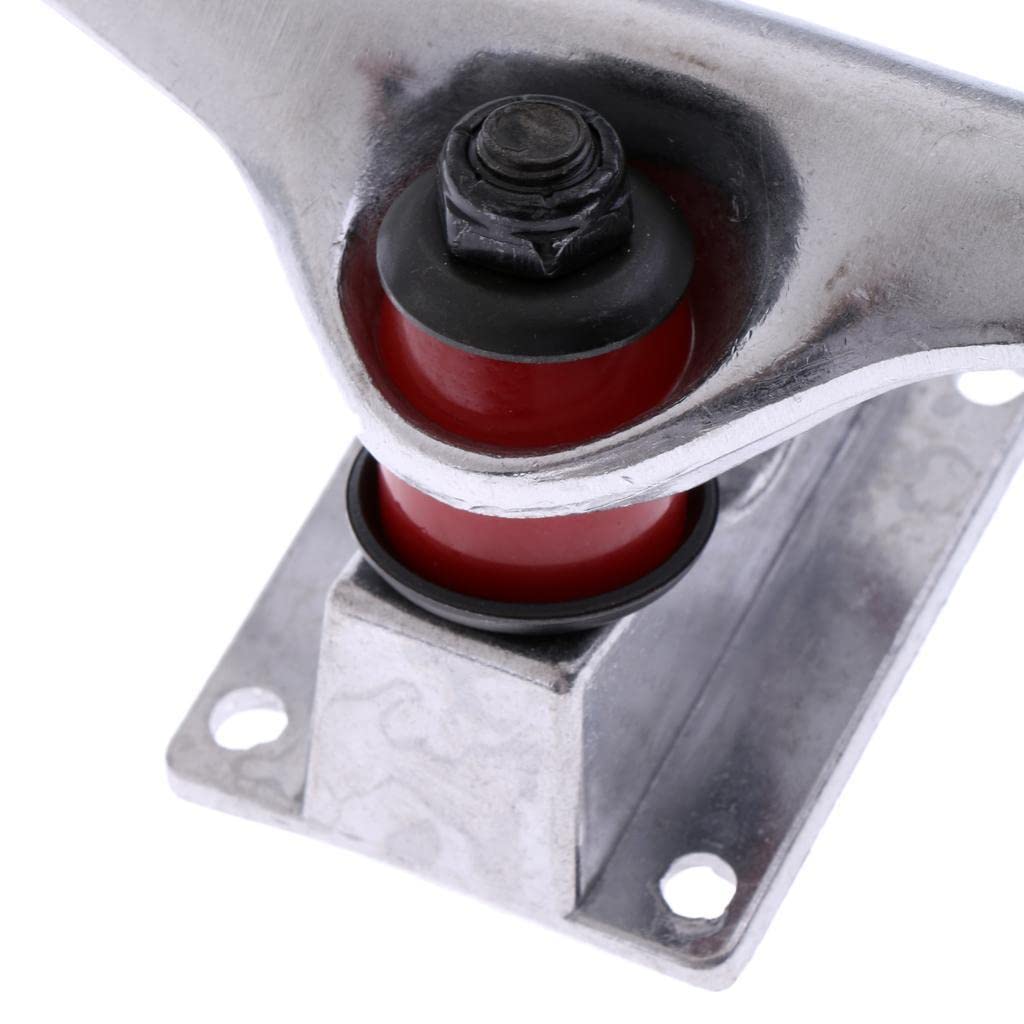 MERIGLARE 2 Piezas Reemplazo para Camiones de Skateboard Camiones de Longboard Camiones de Aluminio Camiones Pulidos Diseño Robusto con Eje de Acero Y Bushing P