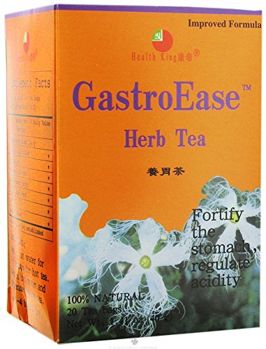 Health King GastroEase Herb Tea, Teabags, 20-Count Box
