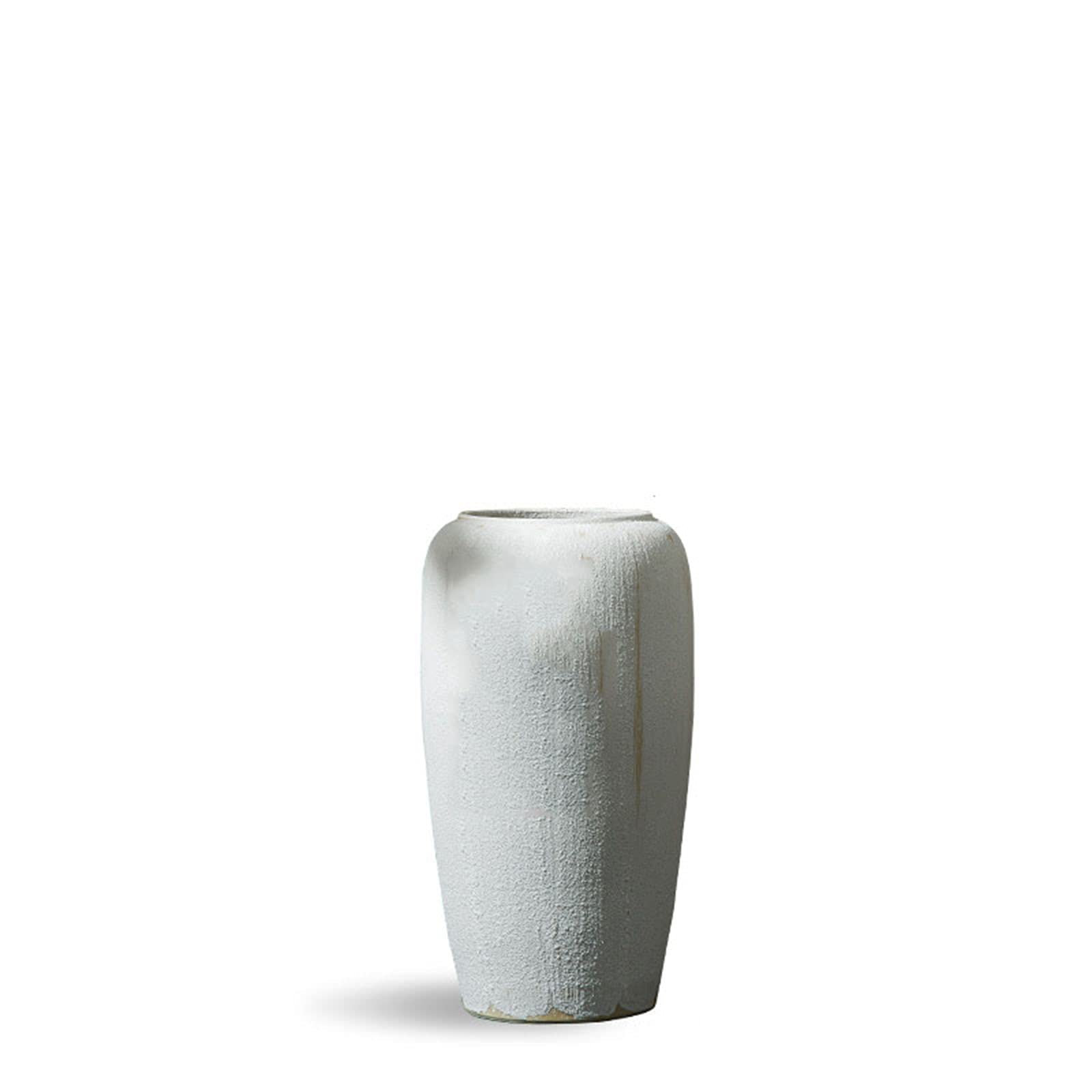 asdchZen Indoor Gardening Hotel Floor-Standing Large Vase, Villa Living Room Ceramic Vase White Vase,25 * 49CM