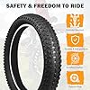 WEEROCK 2 Pack E Bike Fat Tire 20 X 3.0 Inch Electric Bike Tires with 2 PCS 20" X 3.0 Inner Tubes Folding Bead Tire Compatible Wide 20 Inch Mountain Bike MTB Snow Bicycle Electrical Bike #3