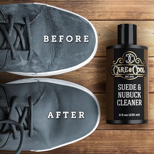 Care & Cool Suede and Nubuck Cleaner Kit (8 oz) Restores Color & Vibrancy to Shoes Clothes, and Furniture (Essential Kit)3