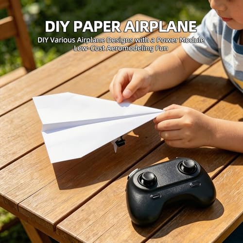 Kit de avión de papel RC con unidad de potencia electrónica ABS y control de 2.4G 4