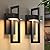 SIONLOM Outdoor Wall Lights Modern LED Exterior Lighting Fixtures, 3000K 20W Outdoor Wall Sconce for Porch, Matte Black Outside Wall Mount Lights for Front Door House Garage Indoor 2 Packs