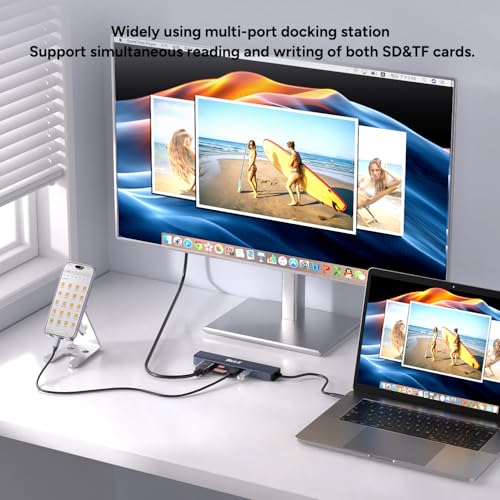Image of Black-R Amazon Multiport 7-in-1 USB C Hub with 4K HDMI Compatible for USB C Laptops and Other Type C Devices MacBook Pro M1 M2 M3 M4 (rj45 1Gbps, 100W PD Data, 2 USB A 5Gbps, TF /SD Card Reader