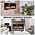 Tangkula 50 inches Electric Fireplace Insert with Thermostat, in-Wall Recessed and Wall Mounted 1500 W Faux Fireplace, Touch Screen Control, 9 Flamer Color, Temperature Control & Timer (50 inches)