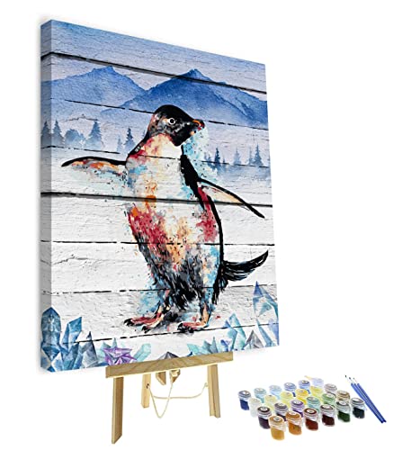 Pintura por Números-Pingüino-Enmarcado Cover