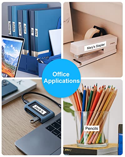 Markdomain Label Maker Tape Replacement For Brother Tze-231 Tz-231 Laminated P Touch Label Tape 12Mm 0.47 Inch Black On White Tape, Compatible With Brother Pt-D210 H110 D220 D410 D600, 4-Pack #TOP6