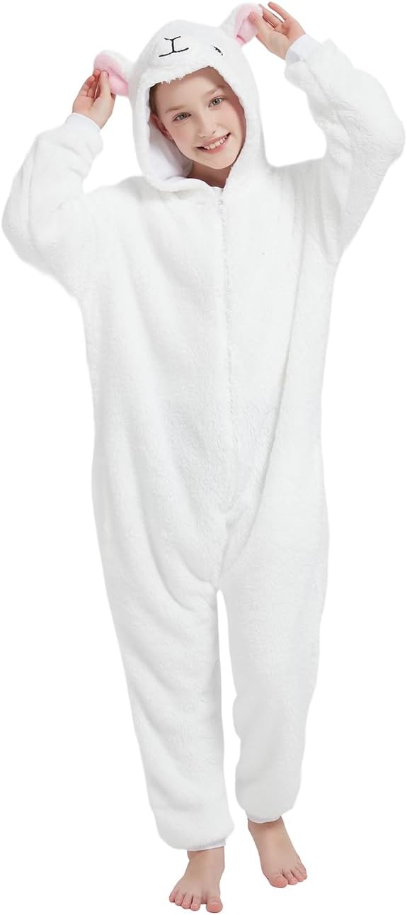 ABENCA Kids Onesie Animal Girls Costume One Piece Pajamas Sleepwear Cosplay Halloween Christmas - Image 3