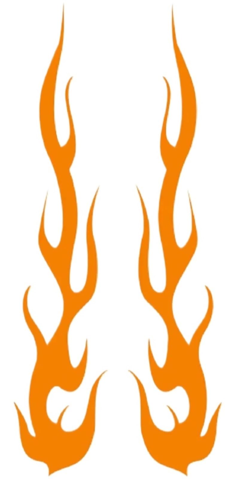 ZUXWUX Car Decal Motorcycle Flame Tank Car Stickers Totem Fire Garland(Color14,29CM)
