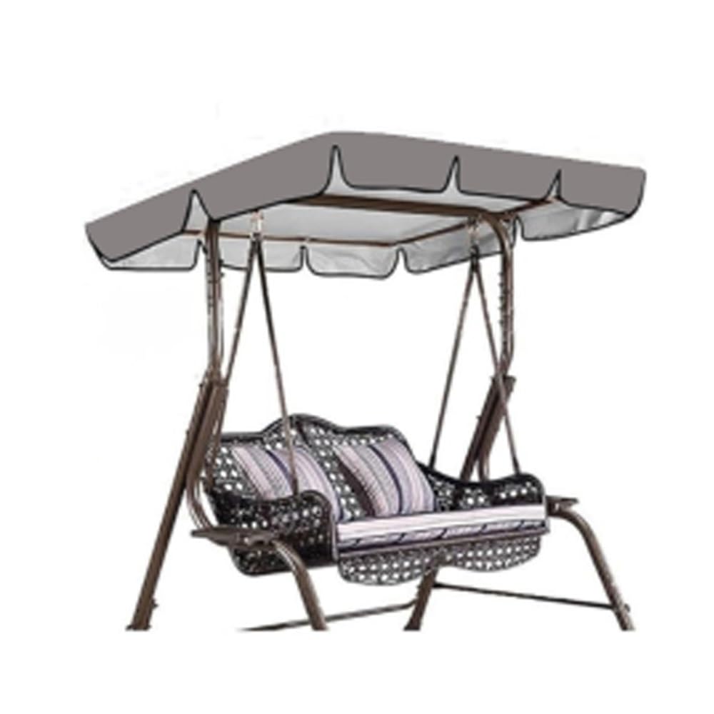 Wodoodporna huśtawka na werandę, zapasowy pokrowiec – 168 x 114 cm, 142 x 122 cm, 190 x 132 cm, markiza na patio, do ogrodu, podwórka, szary, pasuje do 250 x 185 cm