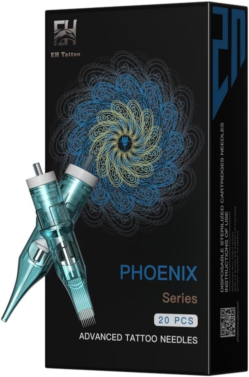 EH Tattoo Cartridge Needles 20Pcs Disposable Cartridges 1207 HRL Needle Hollow Round Liner Shader Magnum for Pro Artist