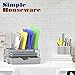 Simple Houseware Mesh Desk Organizer with Sliding Drawer, Double Tray and 5 Upright Sections, Silver
