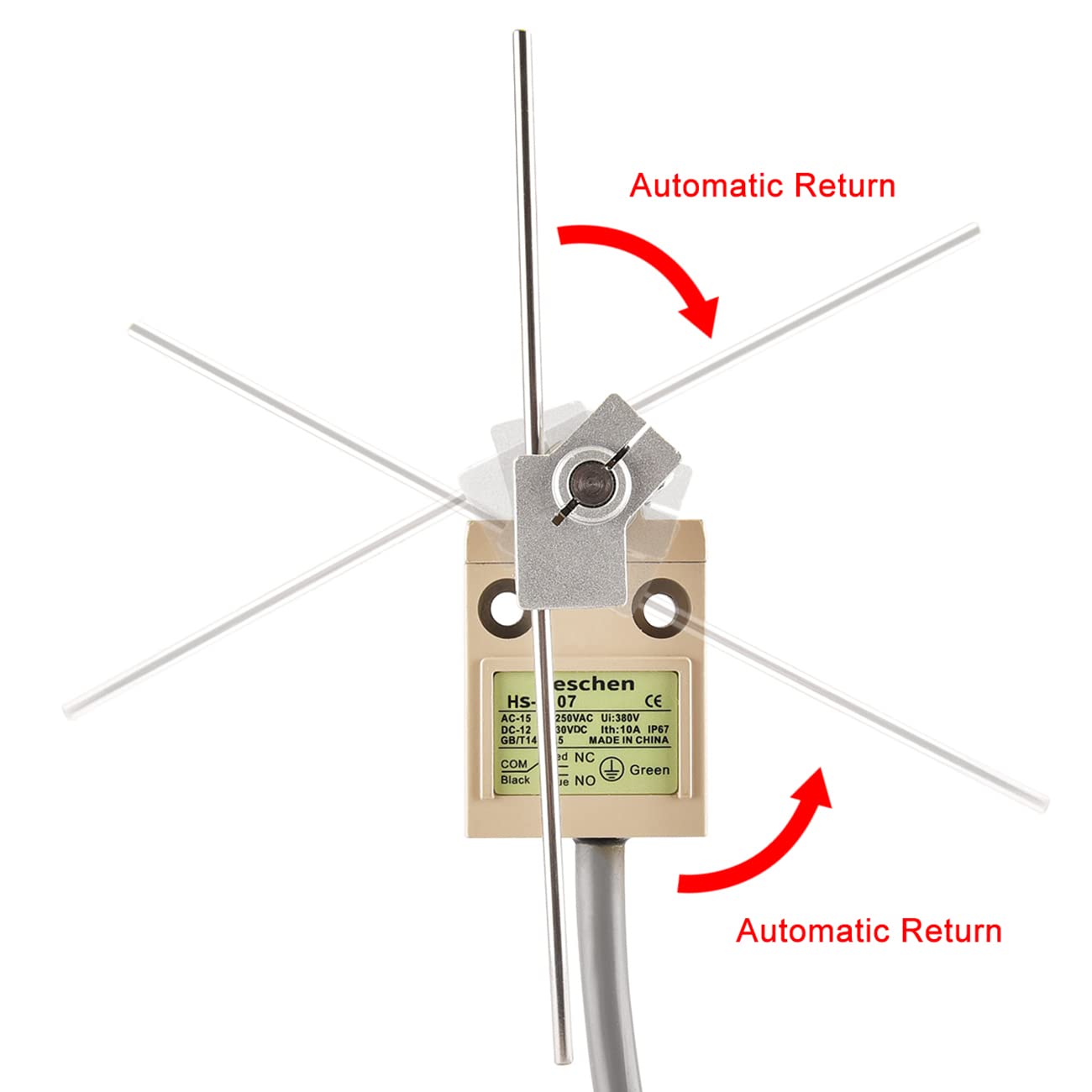 Heschen Endschalter HS-3108 - IP67 Wasserdicht 1NO 1NC 5A 250V