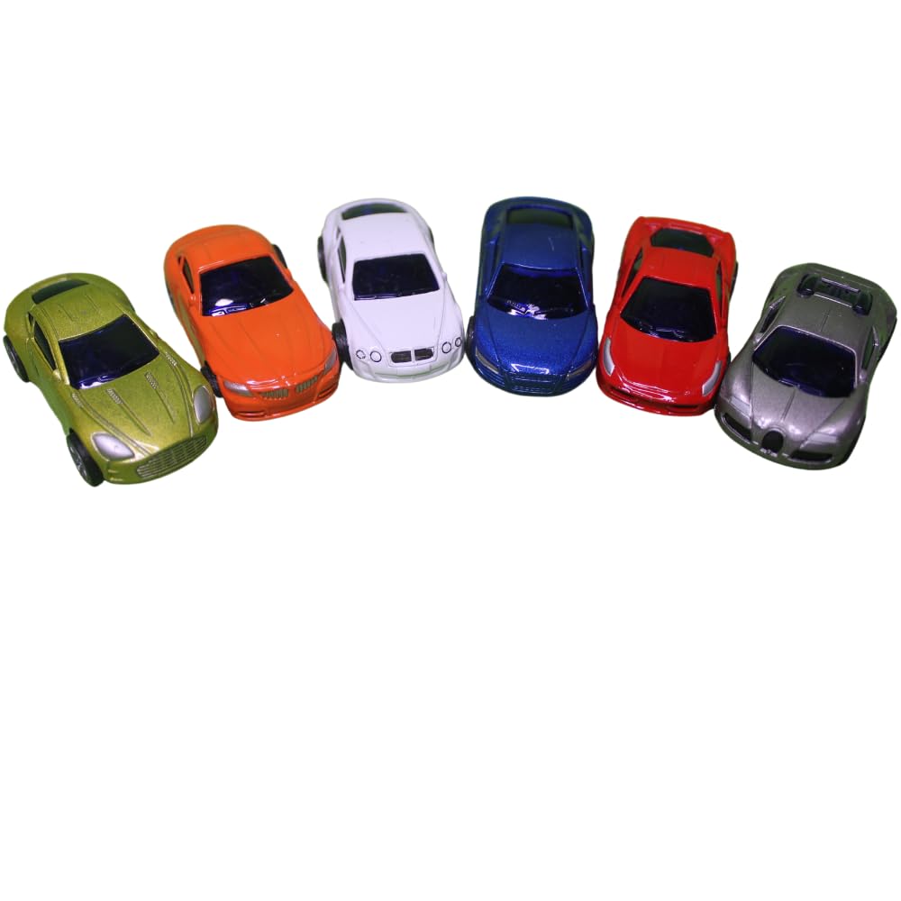 PTDD 6 die-cast Pull-Back Action Toy Cars Set for Kids (6 Pieces