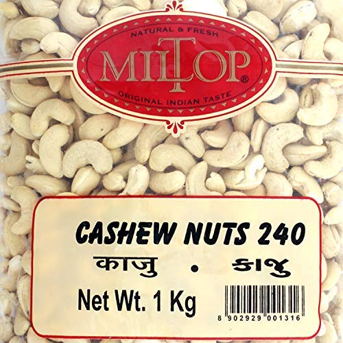 Image of Miltop Premium Big Size Cashew Nuts W240, 1 kg, Dry Fruits