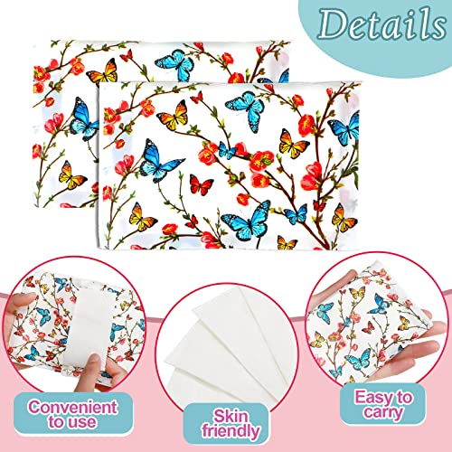 Image of Geyee 50 Pack Travel Tissue Packets Facial Paper Napkins, Butterfly