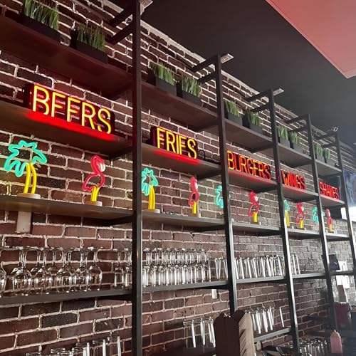 Image of SpellBrite LED Neon ICE COLD BEER Sign for Business - Red, 17 inch x 24 inch | Ultra-Bright Click-Together Signage for Bars & Restaurants, with Visibility from 500 ft - 8 Animations, 6 Brightness Levels