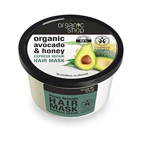 Organic Shop Hair Mask – Avocado & Olive Repairing Deep Conditioner, Hydrates, Nourishes & Repairs Dry, Damaged Hair, Intensive Hydration All Hair Types. 250 ml Cover