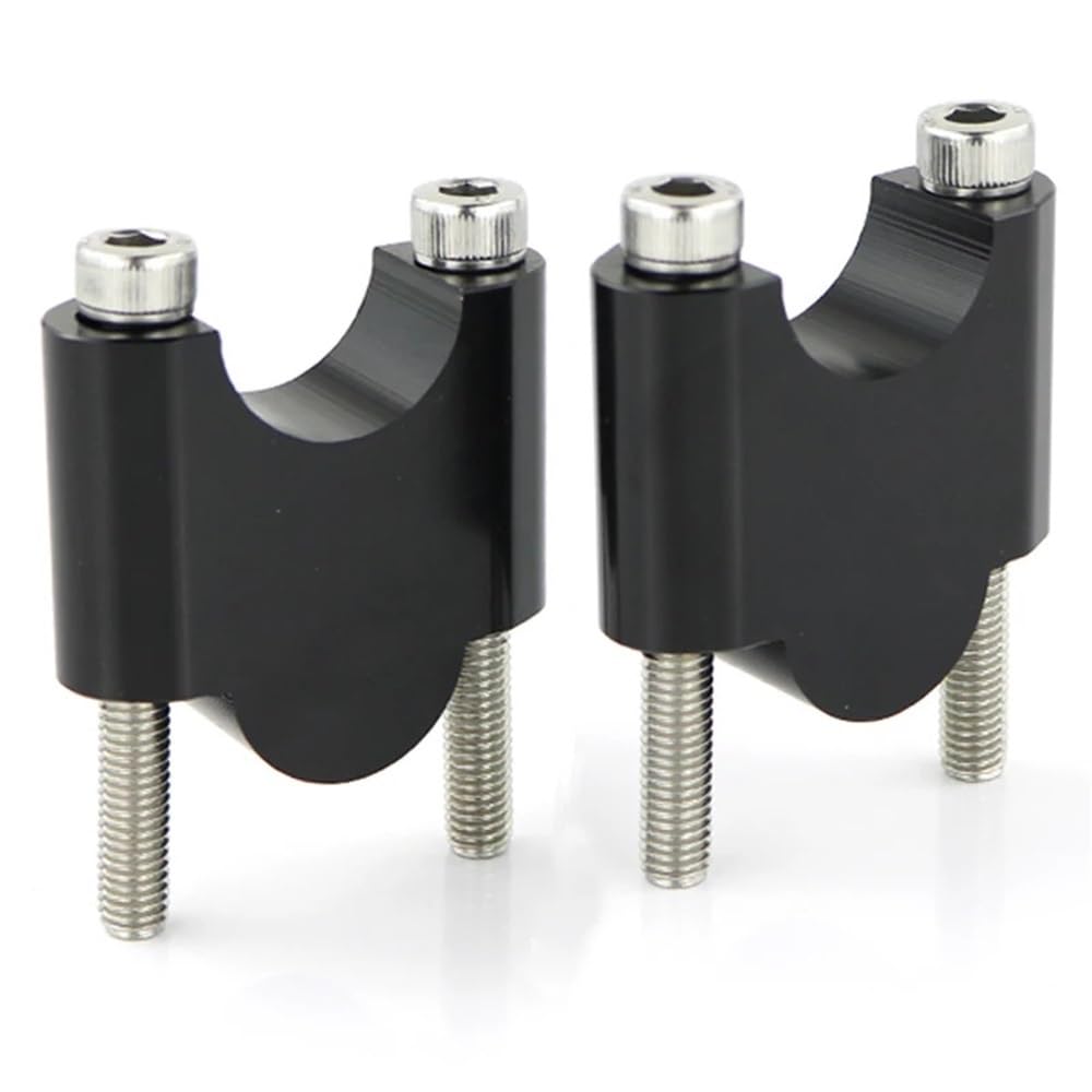 Riser guidon moto 28 mm en aluminium noir rehausse rigide de 40 mm
