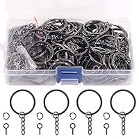 300 Anelli Portachiavi Metallici - Con Catena, Salto E Vite Per Fai Da Te - Foto 10