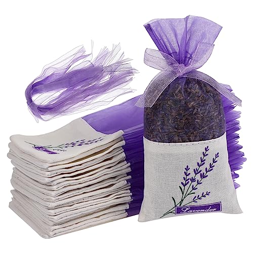 30 bolsas sachet con estampado floral morado para fragancia miniatura 1