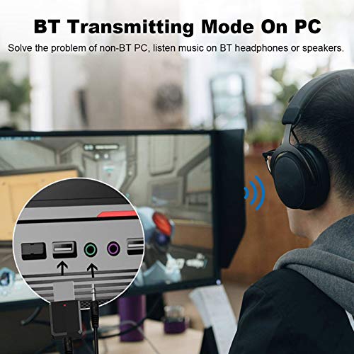 Sunbaca ZF-169 Receptor Transmissor BT Adaptador de Áudio Sem Fio BT 5.0 com Saída AUX para Fone de