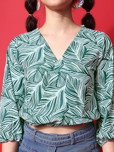 Image of PURVAJA Women's Polyester Floral Relaxed Fit Shirt