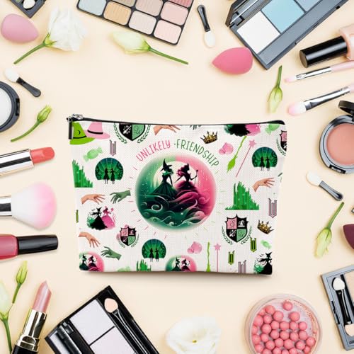 Witch Merch Makeup Bag Broadway Musical Cosmetic Bag Witch Gifts for Girls Women Elphaba And Glinda Fans Movie Lovers Witch Merchandise Unlikely Friendships4