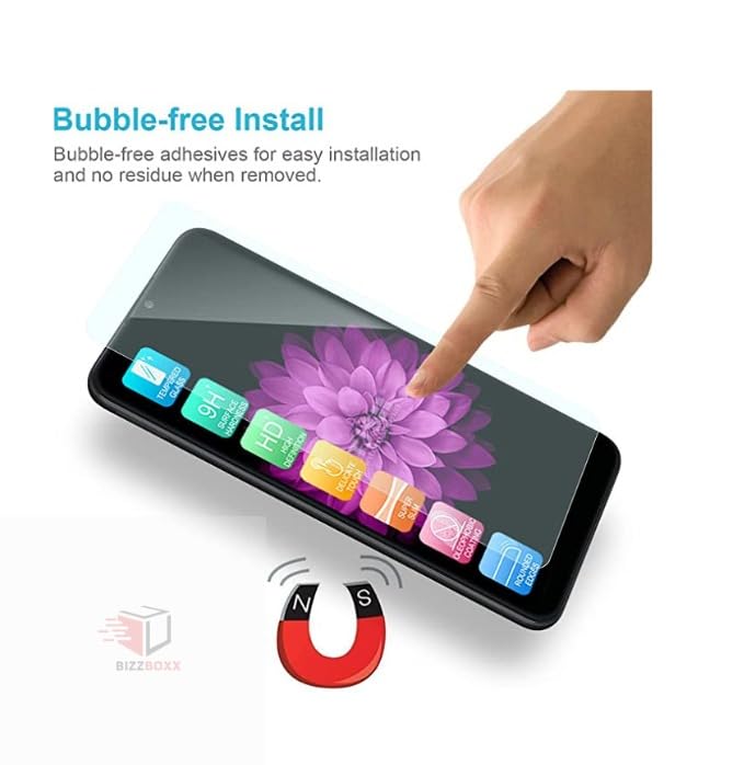 Image of Privacy Screen Protector Compatible With Moto g06 power - Anti-Spy Tempered Glass Gurad, Fingerprint Working, Protect Sensitive Information, Privacy in Public Spaces, 6.88 Inch - Pack of 1