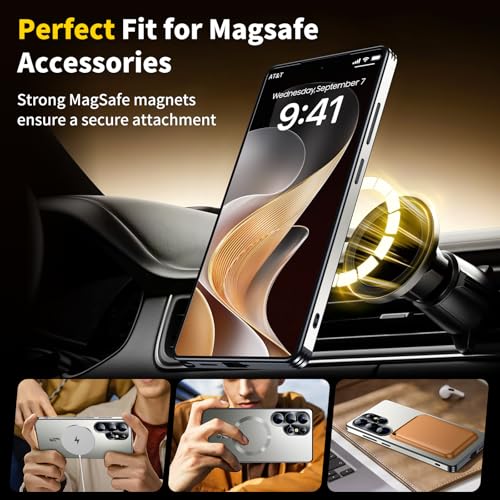 Image of for Samsung Galaxy S26 Ultra Case,Slim Design Compatible with MagSafe,Strong Magnetic Shockproof Military-Grade Protection for Screen & Camera Cover Case for Samsung S26 Ultra,Silver