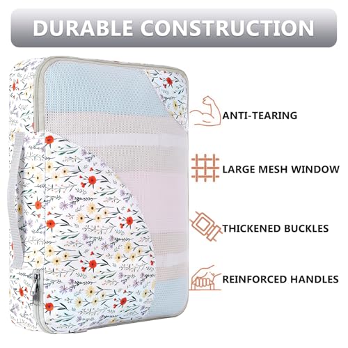 Image of OlarHike 8 Set Packing Cubes for Travel,Gifts for Women Mom,Anti-Tearing Suitcase Organizer,with Over 1000 pcs Mesh Holes,Vacation Essentials & Accessories for Cruise Ship