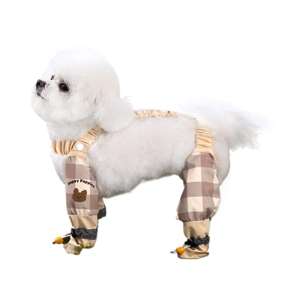 Pantalons anti-saleté pour chiens, bottes de pluie imperméables avec bretelles, pantalons anti-poussière et anti-salissure pour chiens avec bretelles, chaussures antidérapantes pour pattes pour chiens