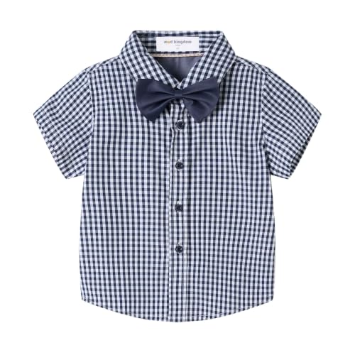 Image of Mud Kingdom Little Boys Dress Shirts Short Sleeve Cute Summer