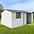 YOPTO 10x12 FT Outdoor Storage Shed,Oversized Metal Waterproof Tool Sheds,Heavy-Duty Unit with Window,Door and Vents,for Storing Bicycles,Lawnmowers,Barbeques,White+Grey