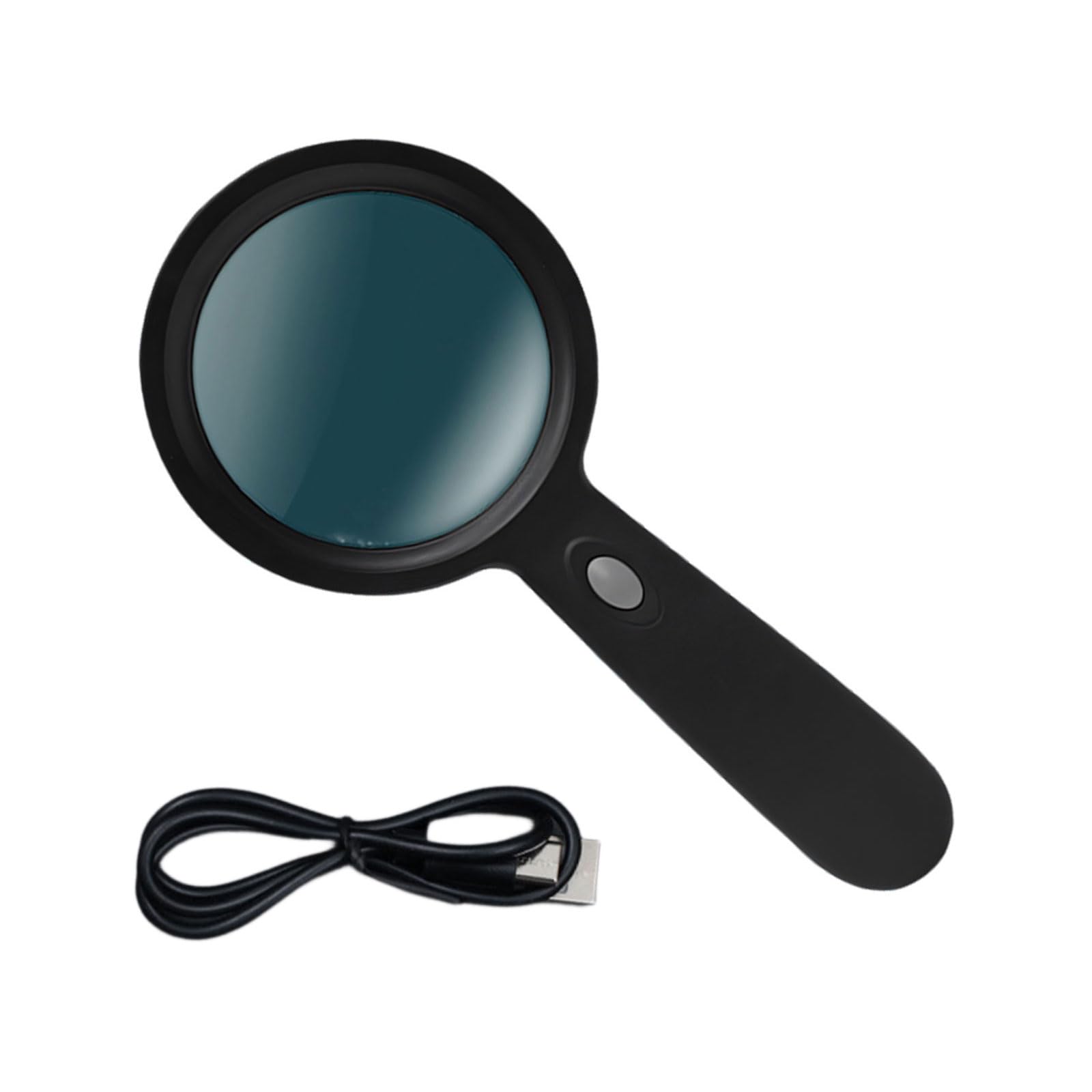 ordinarYone 10X Magnifier Glass Lens Handheld Eye Loupe Magnifier with Light for Senior Newspaper Reading Jewelry Stamps Inspection