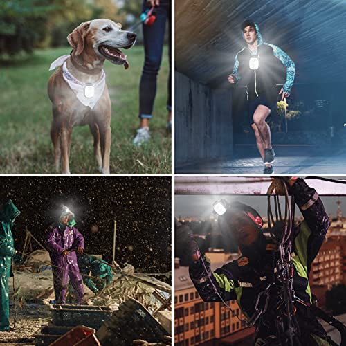Yuragim LED Clip Lampe, 2 Stück Lauflicht LED Stirnlampe Wiederaufladbar Clip Lampe Wasserdicht Kopflampe Kleinstirnlampe Sicherheitslicht Laufzubehör für Joggen Klettern Läufer Angeln Camping Wandern
