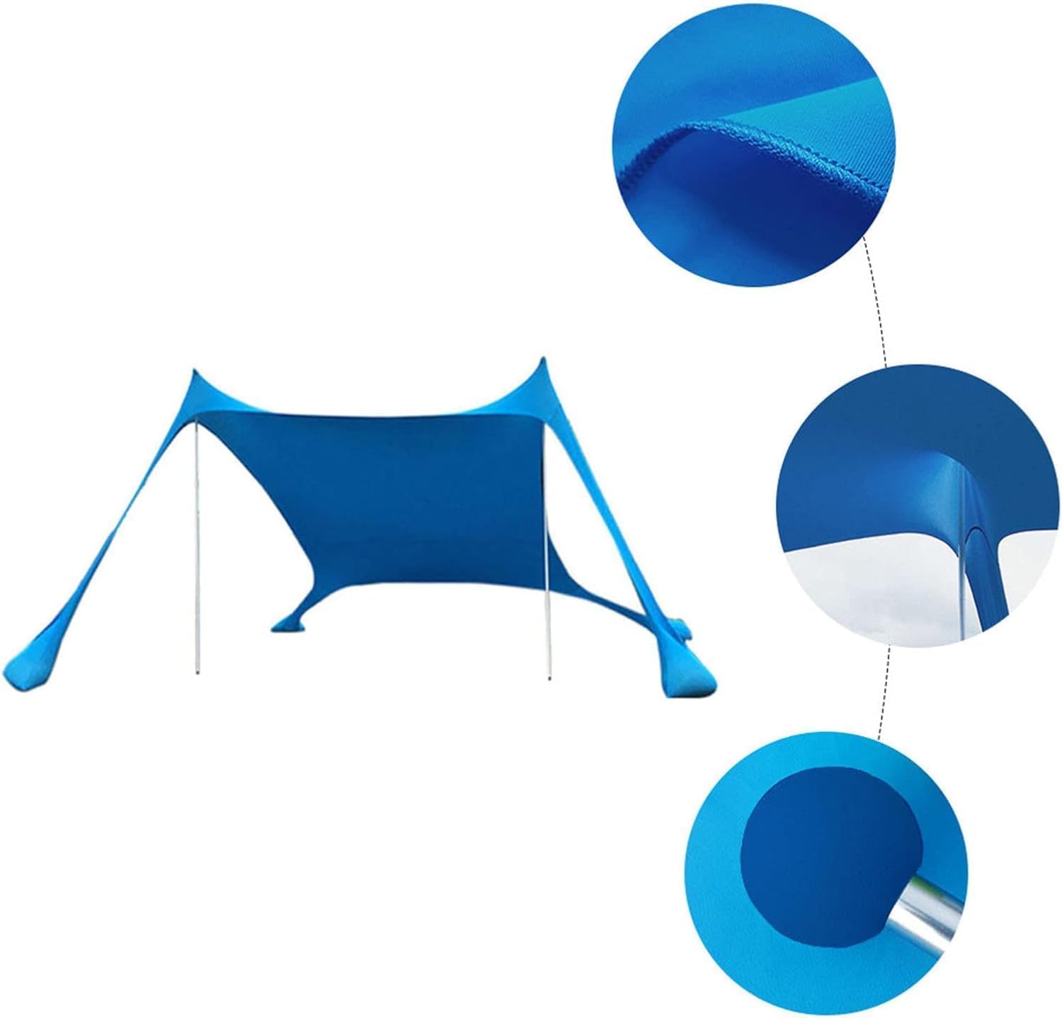 Tente d'ombrage en - 210 x 150 x 170 cm - avec Sac de Sable - Protection avec Sac de Sable - Ancre pour Plage, Pique-Nique, pêche, Camping