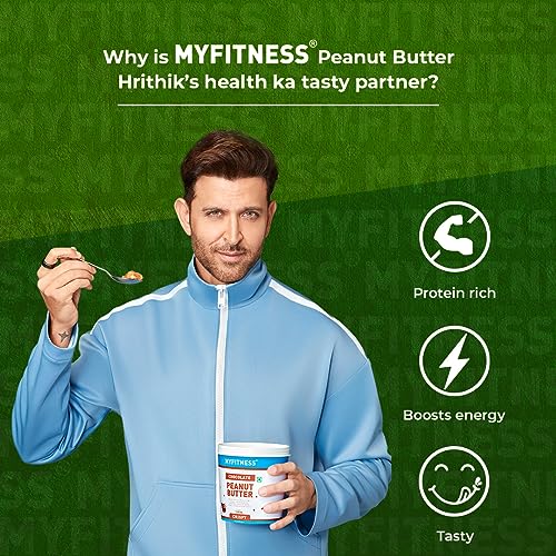 Image of MYFITNESS All Natural Peanut Butter Smooth 510g | 100% Roasted Peanuts | 25g Protein | Nut Butter Spread | No Added Sugar & Salt | No Palm Oil | Zero Cholesterol | Unsweetened Peanut Butter