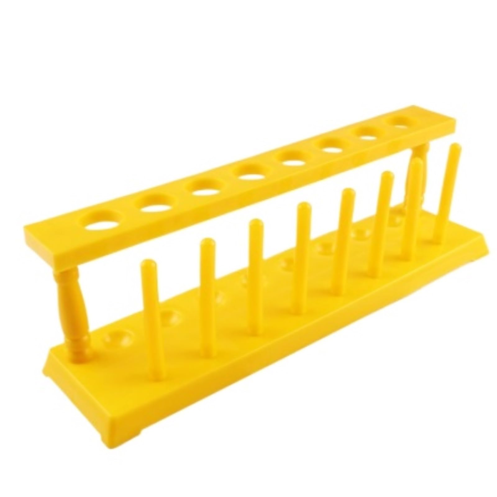 Supporto per Provette Portaprovette Giallo A 8 Fori con Supporto di Drenaggio, Strumento da Laboratorio da Laboratorio