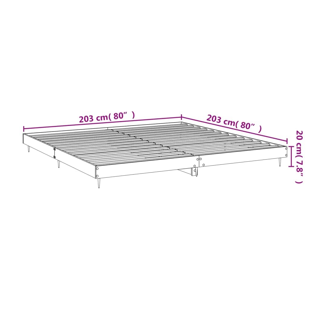 Rantry Bettgestell mit LED, Massivholz, weiß, 200 x 200 cm, Lattenrost für Erwachsene, Kinder und Jugendliche, einfache Montage, Typ 2 Betten und Lattenroste