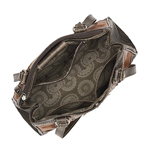 American West Desert Wildflower Multi-Compartment Organizer Tote for Women - 100% Genuine Leather4