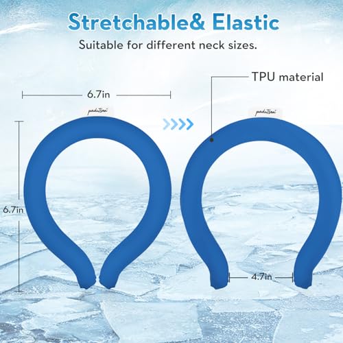 Image of 2PCS Neck CoolingTube, Reusable Ice Coolers Wearable Body CoolingProducts, Neck Coolers for HotWeather (Navy Blue)