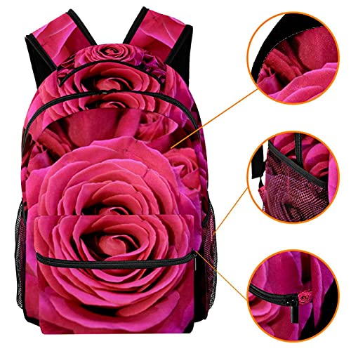 Sac à dos enfant motif fleur de rose multicolore pour grandir en douceur