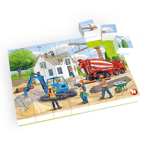 Hubelino Puzzle #410207 Auf der Baustelle, 35-teilig, kompatibel mit Bausteinen anderer Hersteller