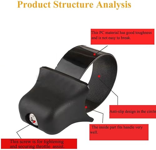 Miniatura 7 de Paquete de 2 unidades de bloqueo de control del acelerador de asistencia de crucero, agarre ergonómico, controlador universal montado en abrazadera