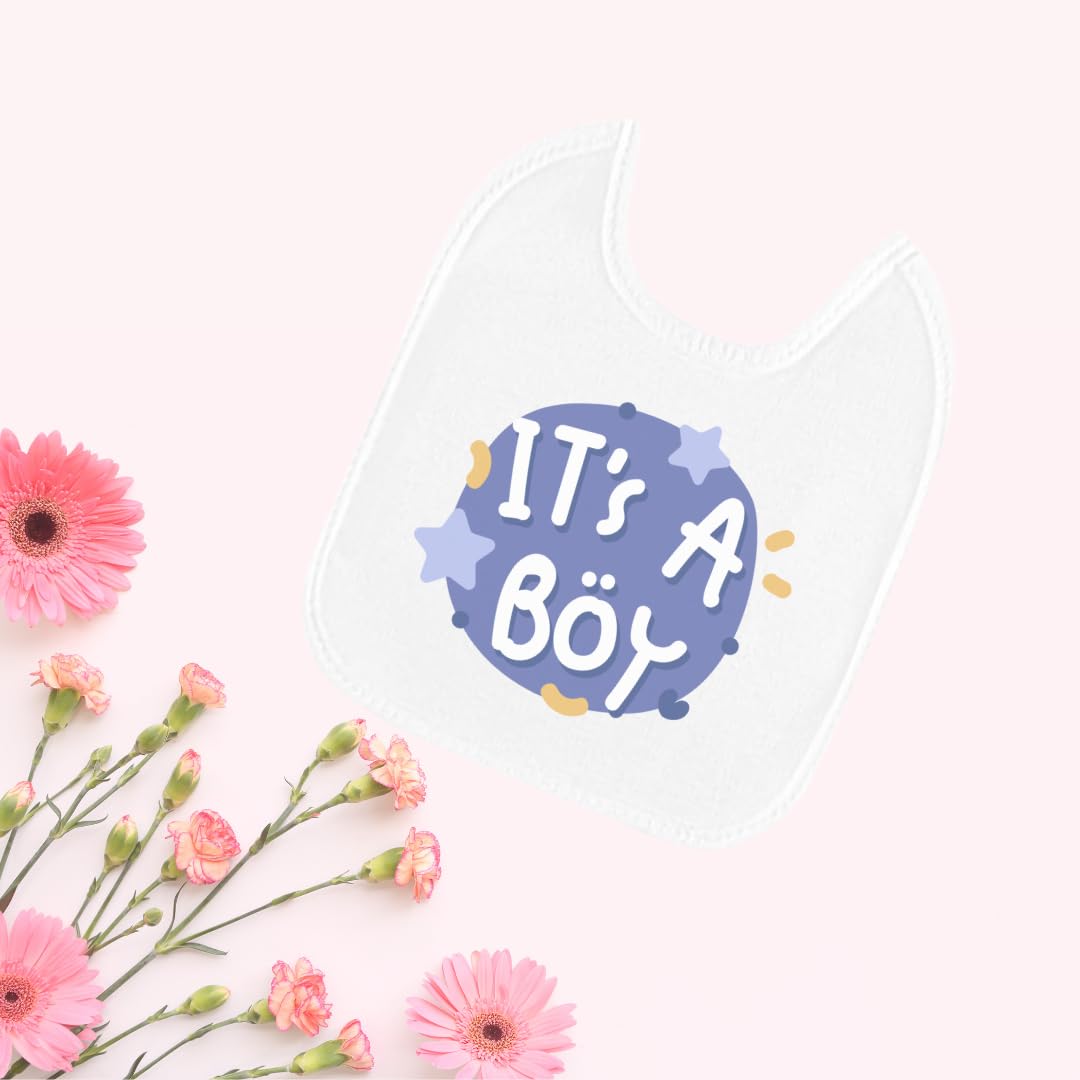 Baby Bib for Gender Reveal Party It's a Boy Design, Blue, Infant - Image 2