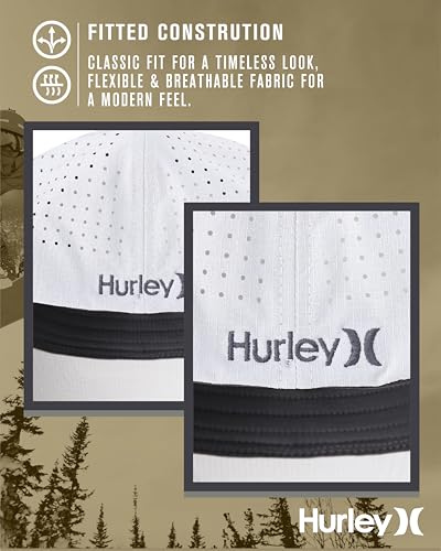 Image of Hurley Men's Baseball Cap - Sweat-Wicking Fitted Baseball Hats for Men (S-XL)