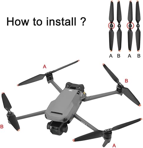 Miniatura 2 de Hélice de repuesto para DJI Mavic 3 ProMavic 3 Mavic 3 Classic Drone 2 pares 9453F accesorios de bajo ruido, hoja de pala, recambio de liberación